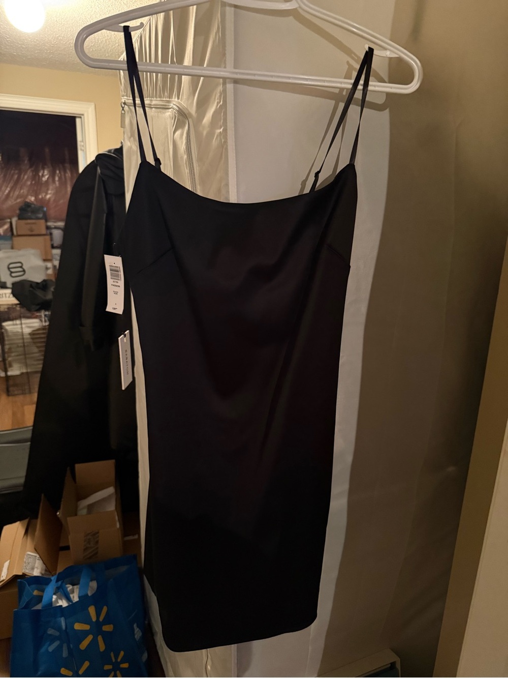 Aritzia Black Slip Dress with Spaghetti Straps